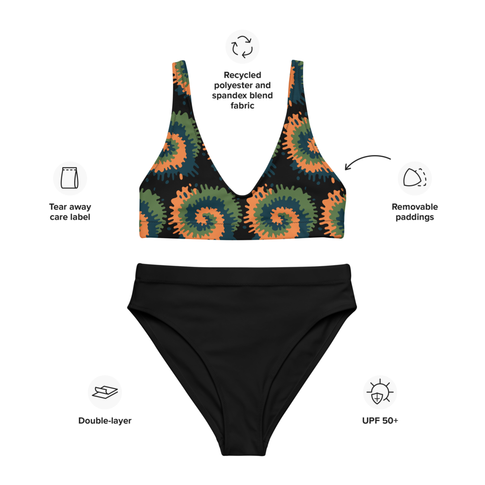 Black Retro high-waisted bikini - BELLAREME