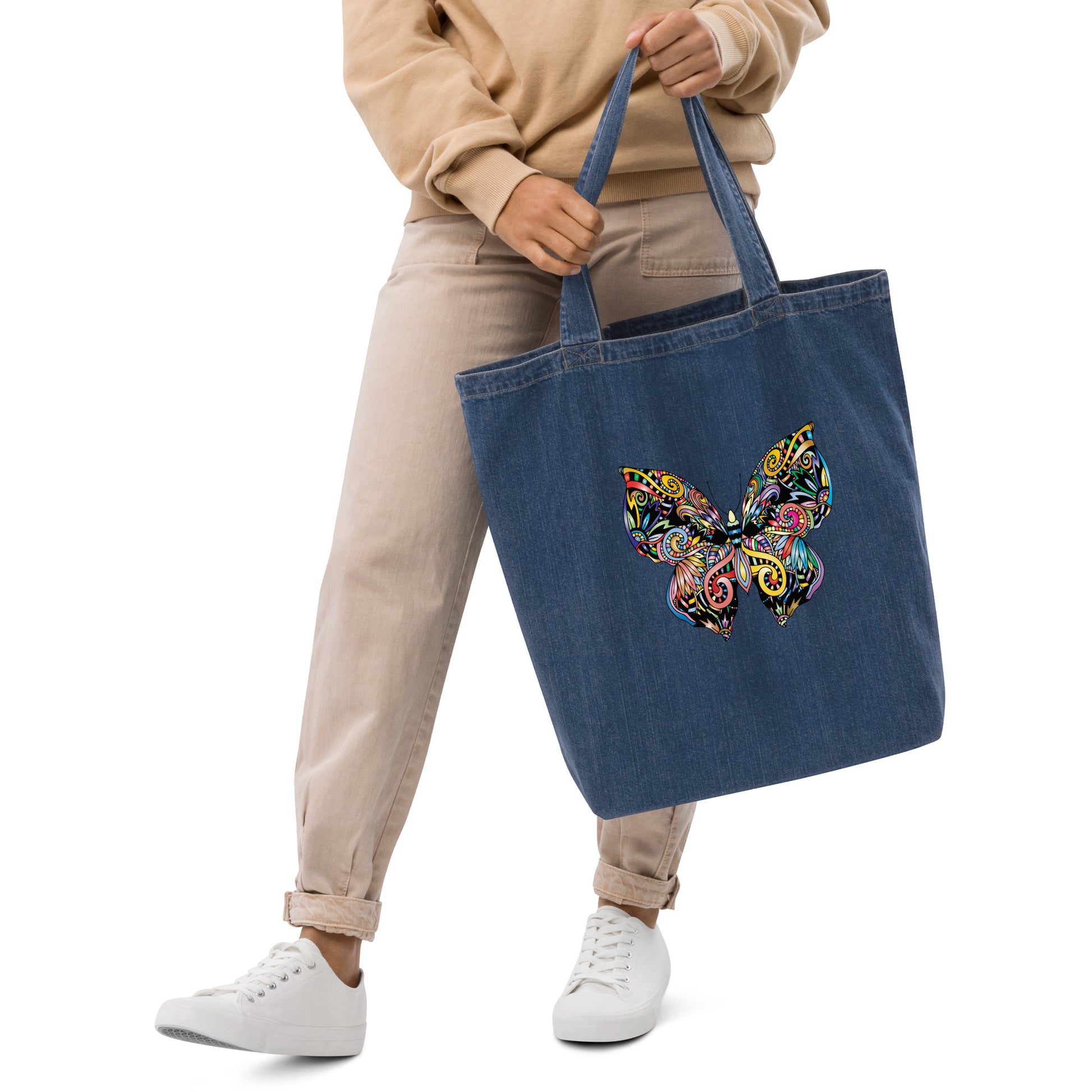 Organic Denim Tote Bag - BELLAREME