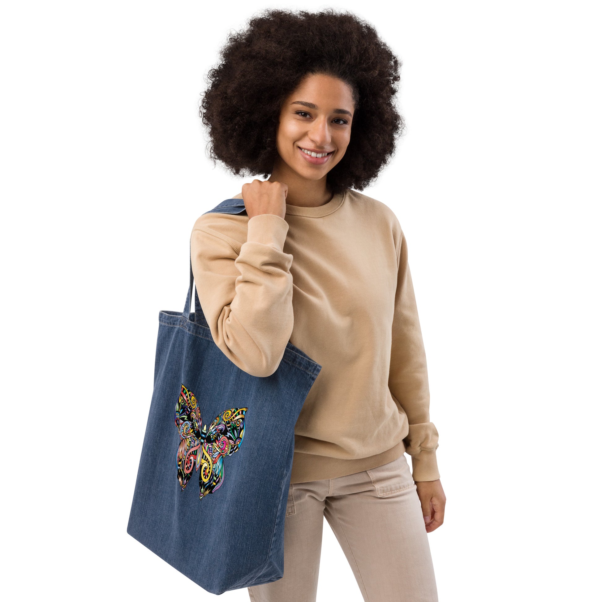 Organic Denim Tote Bag - BELLAREME